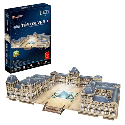 Cubic Fun Puzzle 3D Louvre mit LED (137Teile)