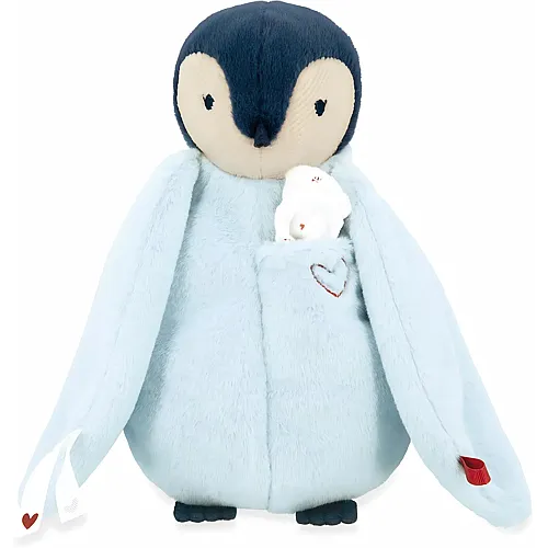Pinguin mit Tuch blau - 20 cm