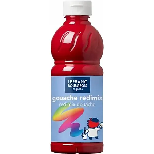 Lefranc Bourgeois Lfb Fl�ssige Tempera Redimix 500ml Flasche - Prim�rrot