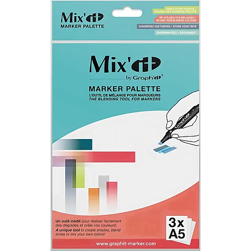Graph'it Mix'it Sachet DE 3 Palettes DE Melange Pour Marqueurs 3 Feui
