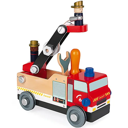 Janod Rollenspiele Brico'Kids Feuerwehrauto (45Teile)