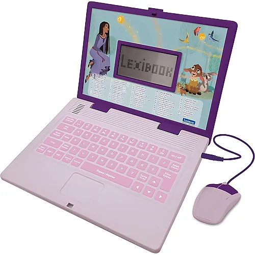 Lexibook Disney Wish Bilingualer p�dagogischer Laptop - 124 Aktivit�ten (FR,EN)