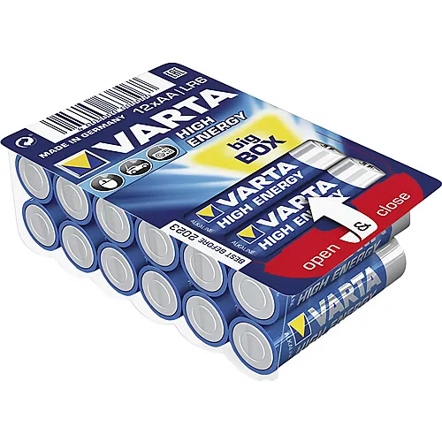 Varta 12x AA/LR6 High Energy Alkaline Batterien