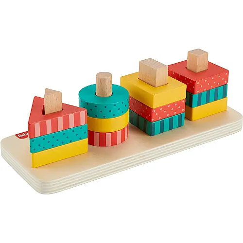 Buntes Holz-Stapelspielset