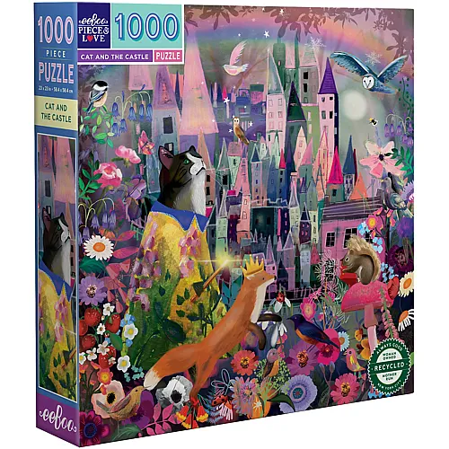 eeBoo Puzzle Cat and the Castle (1000Teile)