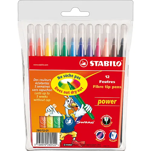 Stabilo Power Fasermaler (12Teile)