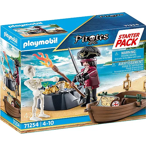 PLAYMOBIL Pirates Starter Pack Pirat mit Ruderboot (71254)