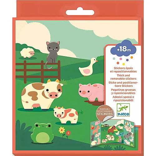 Djeco Stickerbilder Bauernhoftiere
