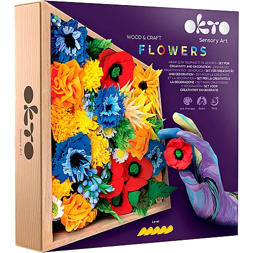 3D Blumen im Holzkasten