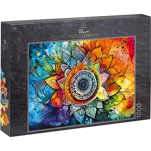 Regenbogen-Mandala - Farbenreiches Mandala-Motiv 1000Teile