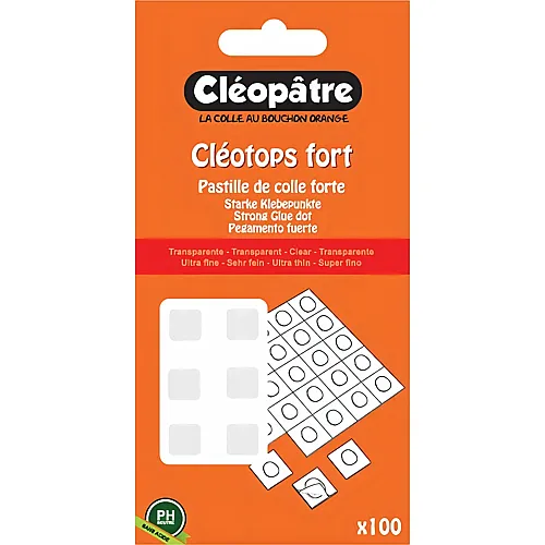 Cleopatre Cl�otops � Transparente Klebepunkte Permanent, 80 Klepepunkt