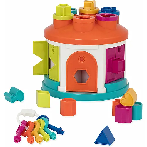 Battat Buntes Formensortierspiel Haus - 14 Teile