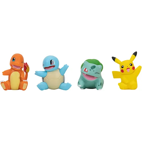 Jazwares Pok�mon Pikachu, Bulbasaur, Charmander, Squirtle - 5 cm