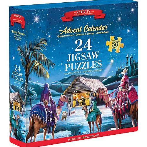Puzzle Adventskalender - Weihnachtskrippe 50Teile