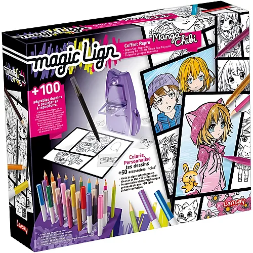 Lansay Magic Lign �ber 100 Illustrationen zum Projizieren und Zeichnen