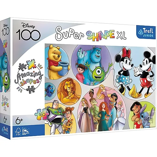 Trefl Puzzle Super Shape XL Disney - 160 Teile