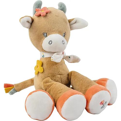 Kuscheltier Kuh Mila mit Rassel 20cm