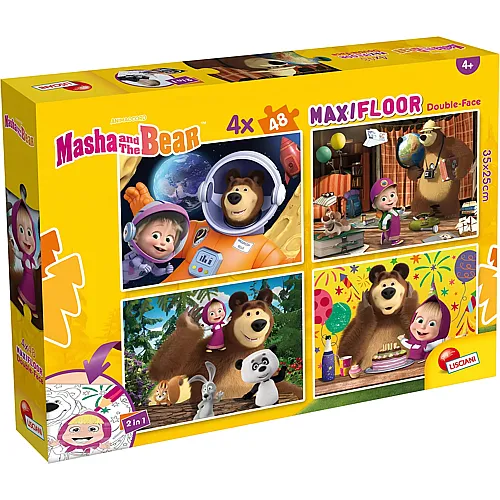4in1 Mascha und der B�r zum Ausmalen 48Teile
