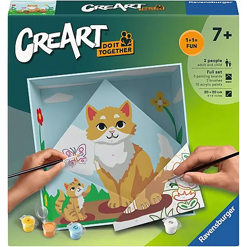 Ravensburger CreArt Malen nach Zahlen Do it together Katze