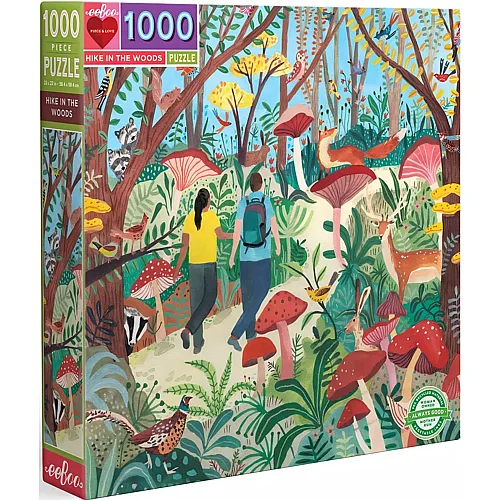 eeBoo Puzzle Wanderung im Wald - 1000 Teile