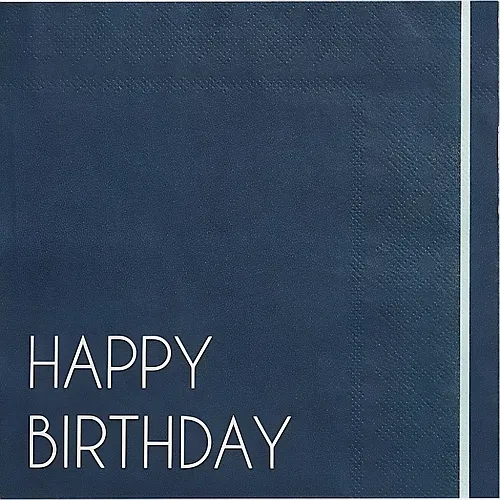 Servietten Happy Birthday blau 16Teile