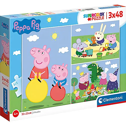 Clementoni Puzzle Supercolor Peppa Pig (3x48)