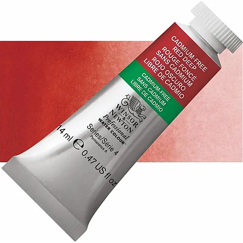 Winsor & Newton W&n Prof. Water Colour 14ml Tube Kadmiumfrei Rot Dunkel