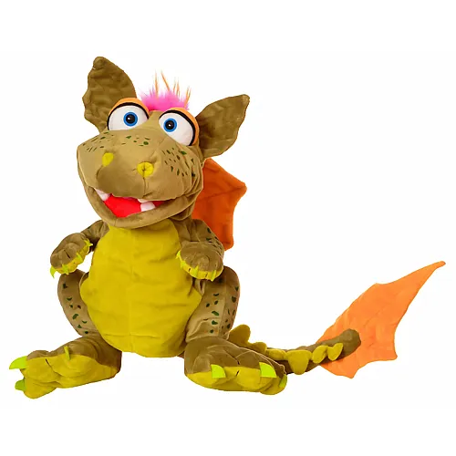 Handpuppe Rocco der Drache Hellgrün 33cm
