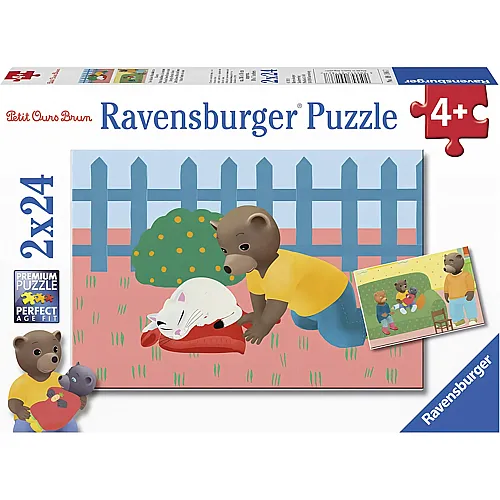 Ravensburger Puzzle 2in1 Der Kleine Braunb�r - 24 Teile