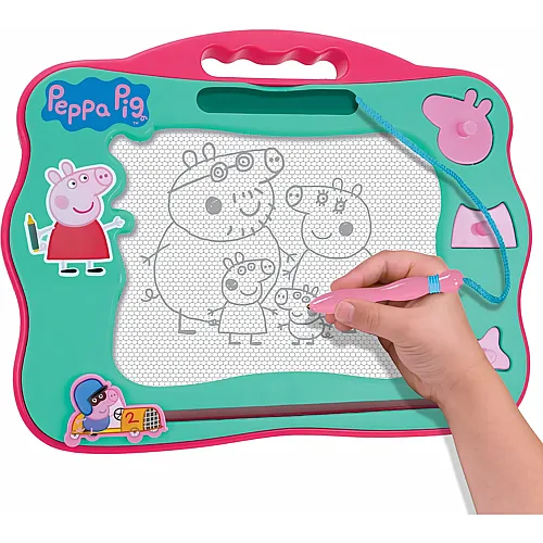 Magnetisches Zeichenbrett mit Stift und 3 Stempel
