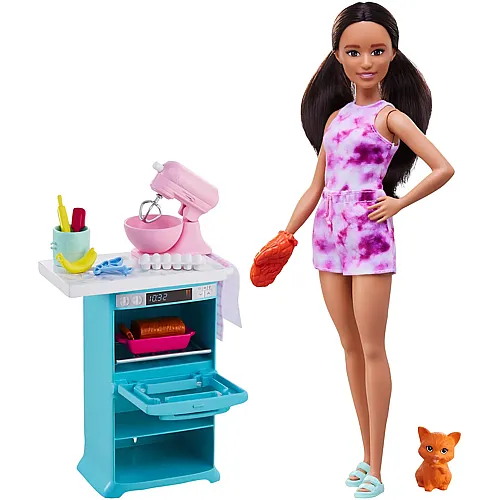Barbie B�ckerin mit langen braunen Haaren