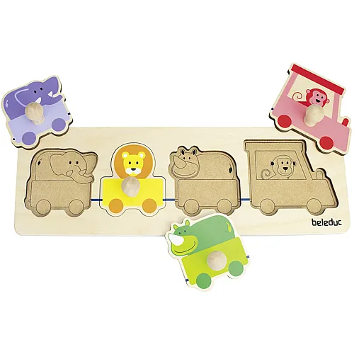 Beleduc Knopfpuzzle Train