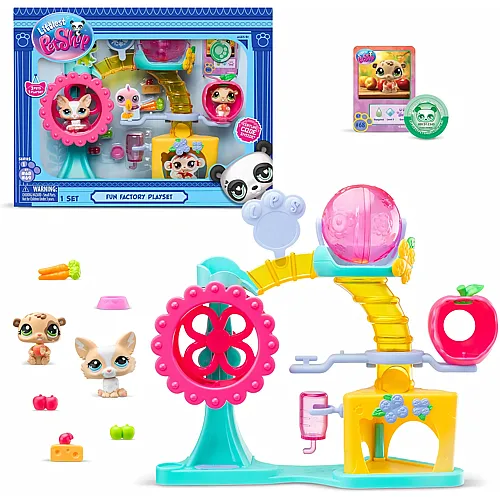 Basic Fun Littlest Pet Shop Fun Factory Playground PLAYSET