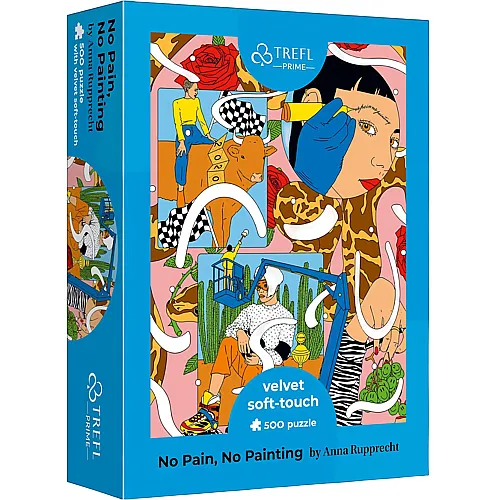 Velvet No Pain, No Painting mit Samtbeschichtung - 500 Teile