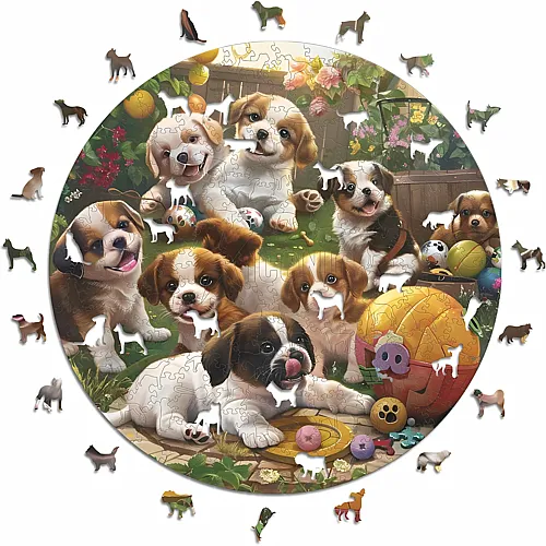 Iconic Puzzle Hunde im Garten (200Teile)