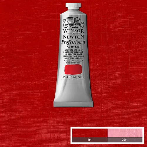 Winsor & Newton W&n Prof. Acrylfarbe 60ml Tube Naphtholrot Hell