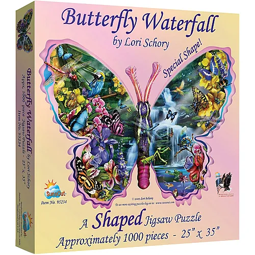 SunsOut Puzzle Lori Schory Butterfly Waterfall - 1000 Teile