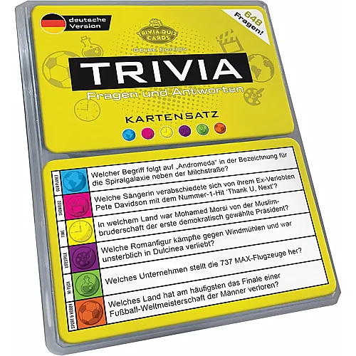 Trivia Quiz Cards Trivia Kartensatz, Fragen und Antworten - Erweiterungsset Gelb - Deutsch