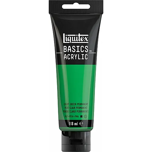 Liquitex Lqx Basics Acrylfarbe 118ml Tube Hellgr�n Permanent