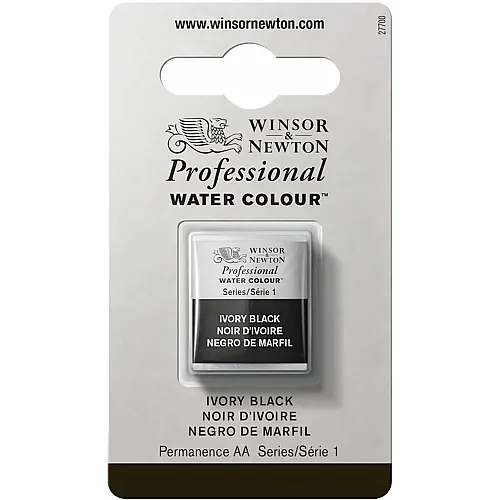 Winsor & Newton W&n Prof. Water Colour 1/2 N�pfchen Elfenbeinschwarz