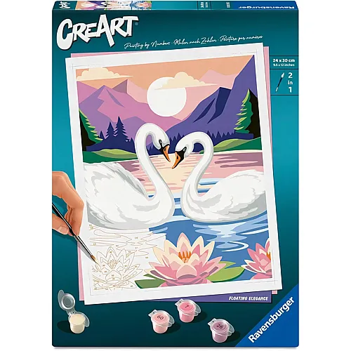 Ravensburger CreArt Malen nach Zahlen - Eleganz der Schw�ne