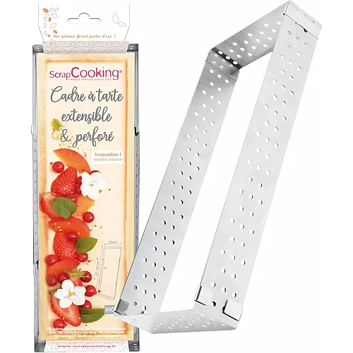 ScrapCooking Verstellbarer Tortenrahmen mit Perforation