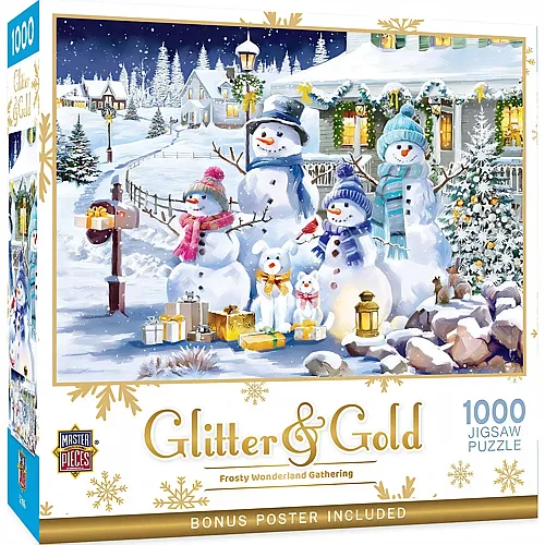 Master Pieces Puzzle Glitter + Gold Im Winterwunderland - 1000 Teile