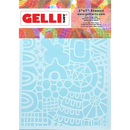 Gelli Arts Gelli Plate - Motiv-schablonen Wonderland 12.7 X 17.8cm