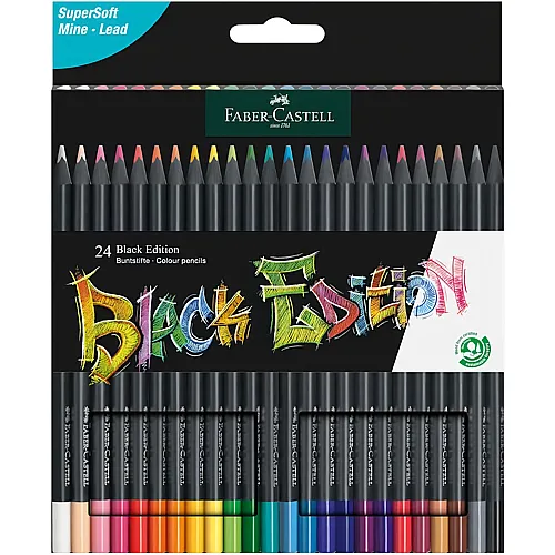 Faber-Castell Farbstifte Black Edition (24Teile)