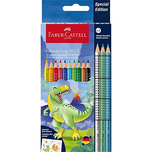 Faber-Castell Farbstift Colour Grip Dino (13Teile)