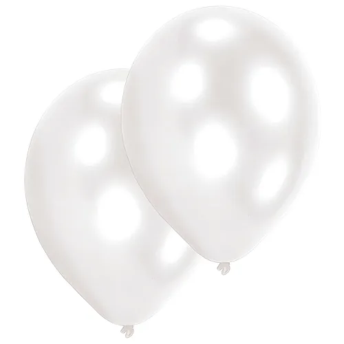 Amscan Ballone Perlmutt weiss (10Teile)