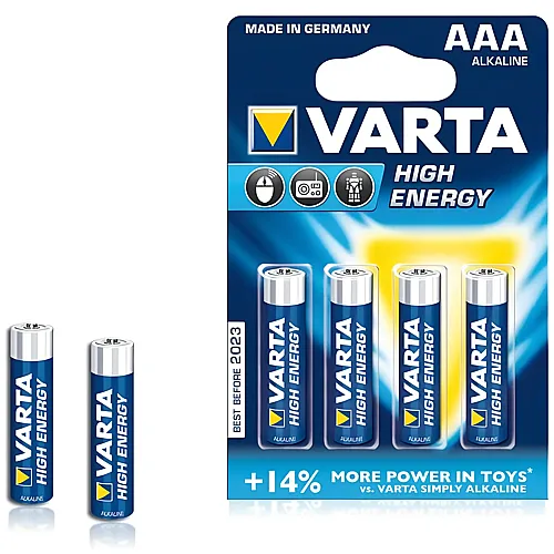 4x AAA/LR6 High Energy Alkaline Batterien