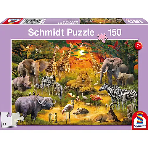 Schmidt Puzzle Tiere in Afrika (150Teile)