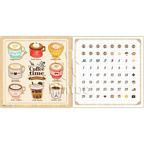 Pintoo Puzzle Calendar Showpiece - Coffee Time - 200 Teile